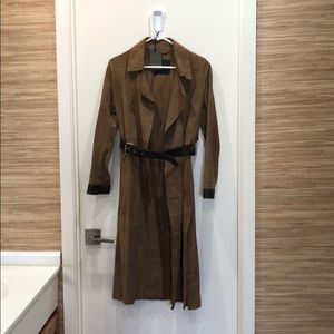 All saints brown suede duster jacket
